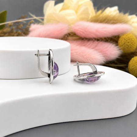 Серебряные серьги Вихрь